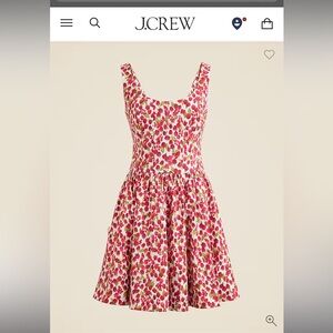 J. Crew Red and White Mini Dress